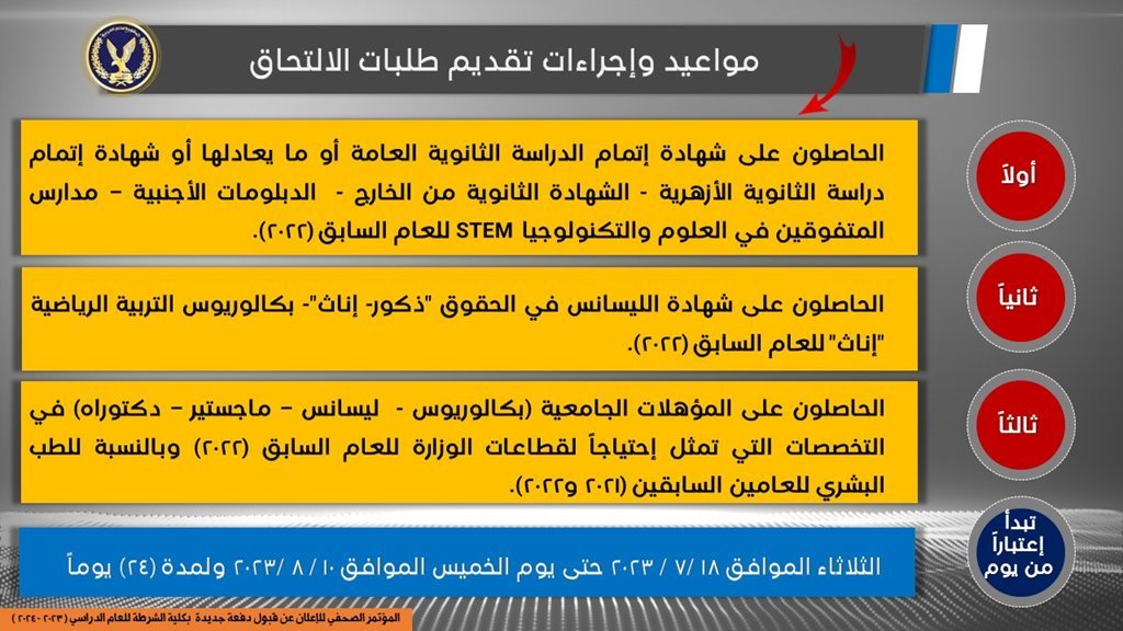 تنسيق كلية الشرطة الشروط الجديدة ورابط التقديم مباشر